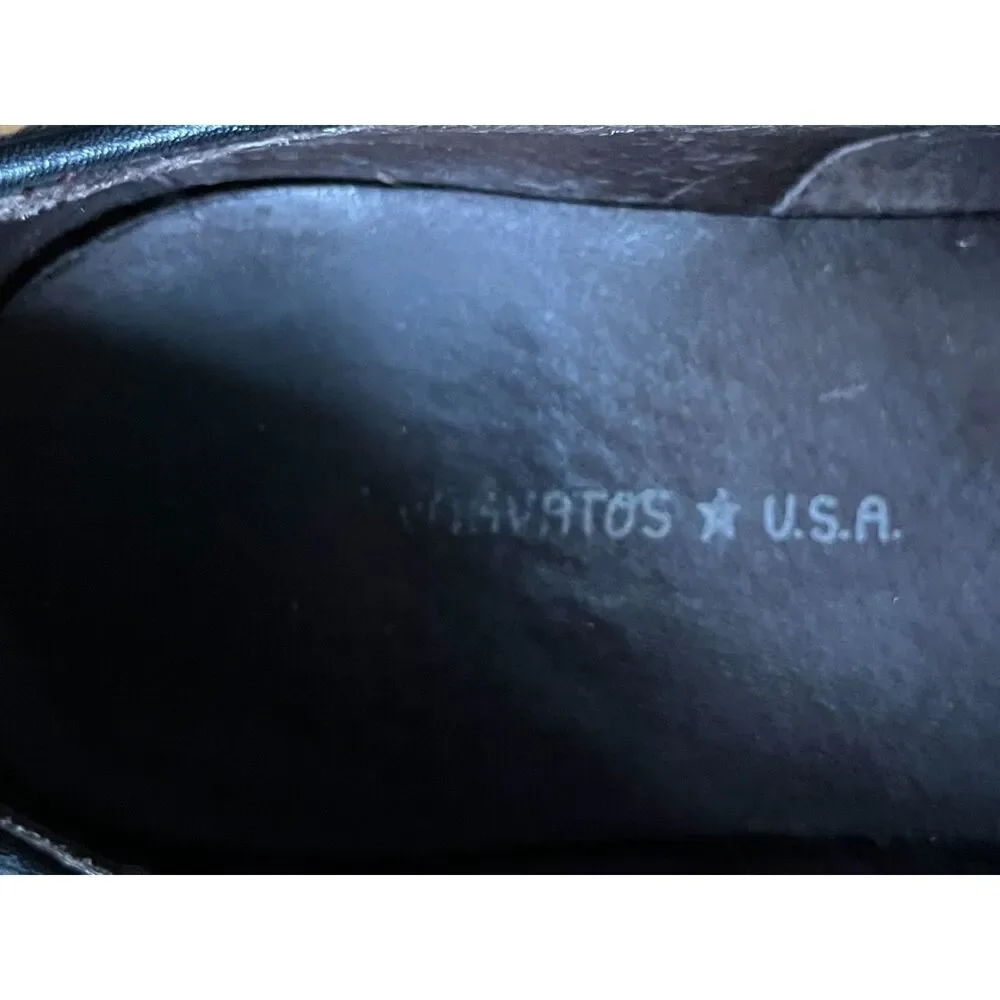 John Varvatos Star USA Black Oxford Brogue Leather Lace Up Shoes  Mens Size 10.5